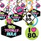 Big Dot of Happiness 80's Retro - Totally 1980s Party Hanging Decor - Party Decoration Swirls - Set of 40